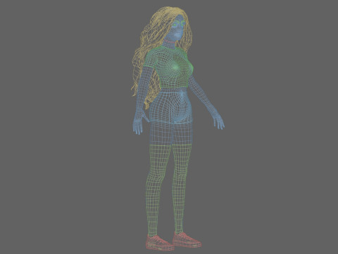 Cartoon Pretty Woman V38406 3D Model