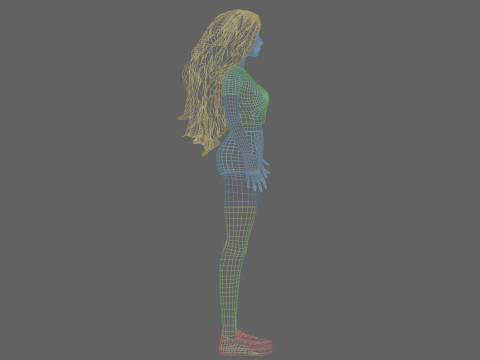 Cartoon Pretty Woman V38406 3D Model
