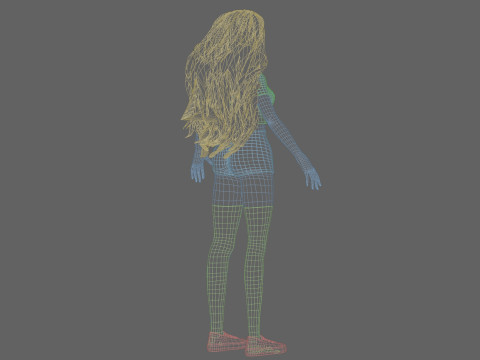 Cartoon Pretty Woman V38406 3D Model