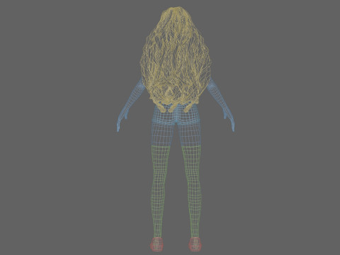 Cartoon Pretty Woman V38406 3D Model