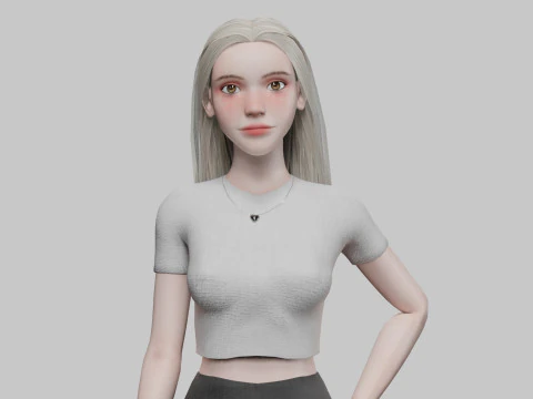 Klassische h&uuml;bsche Frau V29714 3D Modell