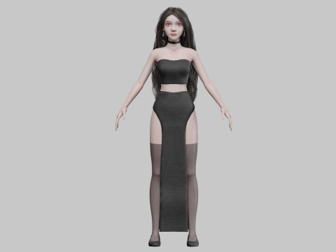 Cool Basic Woman V45779 3Dモデル