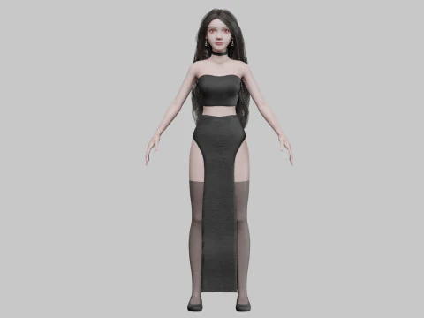 Cool Basic Woman V45779 3D Model