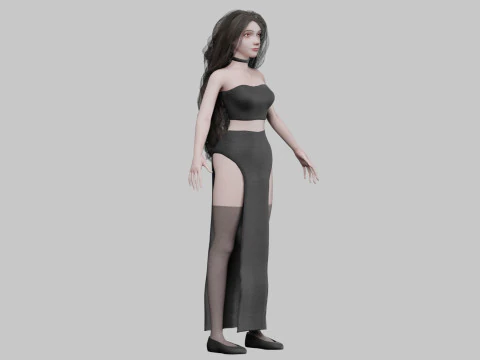 Cool Basic Woman V45779 3D Model
