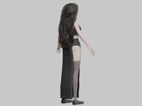 Cool Basic Woman V45779 3D Model
