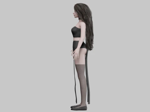 Cool Basic Woman V45779 3D Model