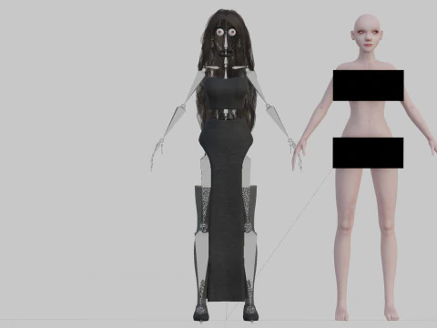 Cool Basic Woman V45779 3D Model
