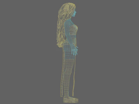 Cool Basic Woman V45779 3D Model