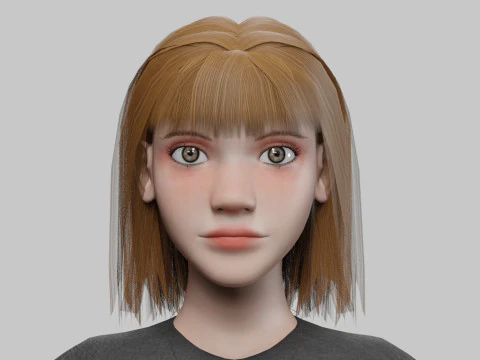 Cute Basic Woman V29391 3D Model