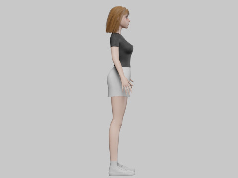Cute Basic Woman V29391 3D Модель