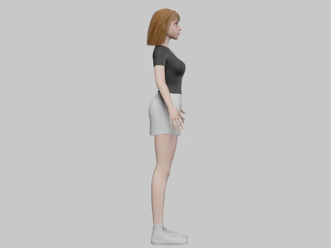 Cute Basic Woman V29391 3D Model