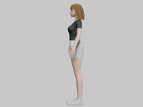 Cute Basic Woman V29391 3D Модель