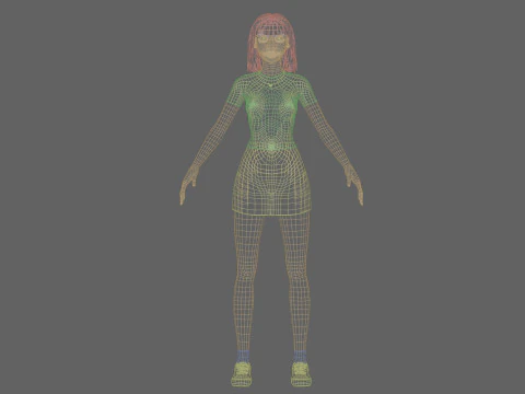 Cute Basic Woman V29391 3D Model