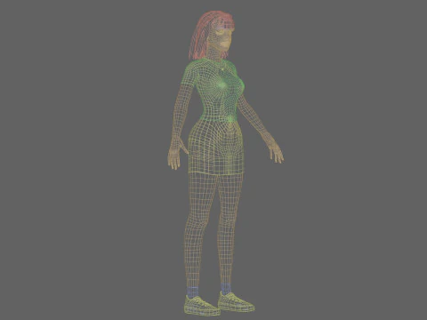 Cute Basic Woman V29391 3D Model