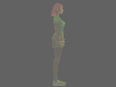 Cute Basic Woman V29391 3D Model