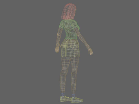 Cute Basic Woman V29391 3D Model