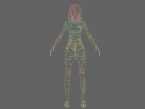 Cute Basic Woman V29391 3D Model