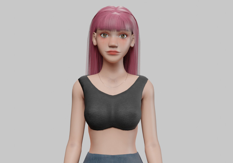 Cute Beautiful woman V29403 3Dモデル .c4d .max .obj .3ds .fbx .stl .blend 