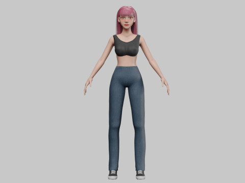 Cute Beautiful woman V29403 3Dモデル