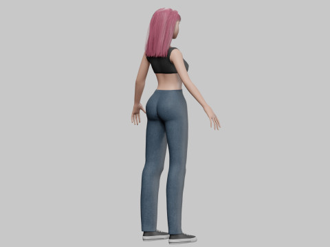 Cute Beautiful woman V29403 3Dモデル