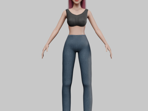 Cute Beautiful woman V29403 3Dモデル
