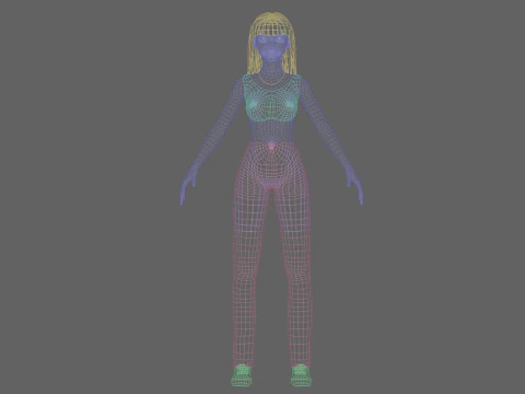 Cute Beautiful woman V29403 3D Model