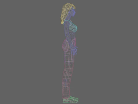Cute Beautiful woman V29403 3D Model