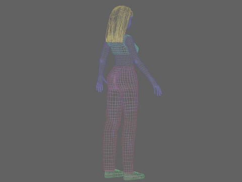 Cute Beautiful woman V29403 3D Model