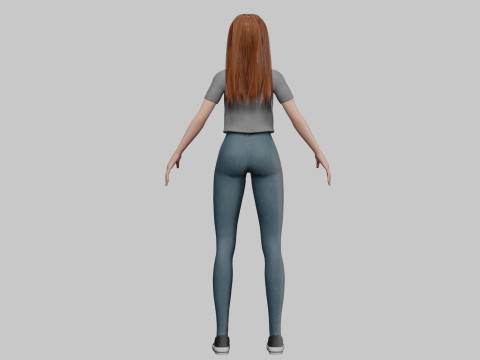 Cute Cartoon woman V35320 3D Model