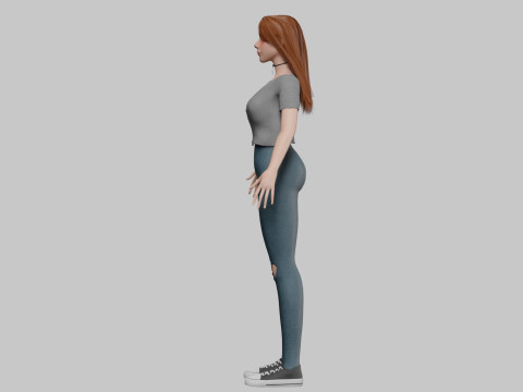Cute Cartoon woman V35320 3D Model