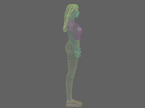 Cute Cartoon woman V35320 3D Model