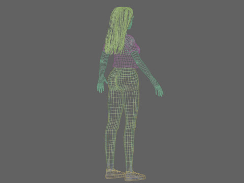 Cute Cartoon woman V35320 3D Model