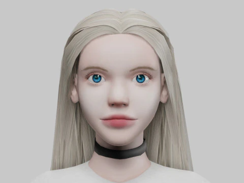 Cute cool woman V42610 3D Model
