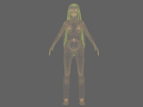 Cute cool woman V42610 3D Model