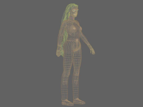 Cute cool woman V42610 3D Model