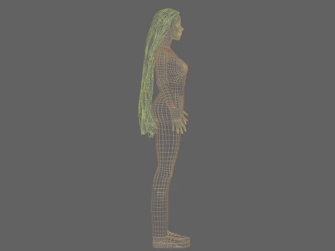 Cute cool woman V42610 3D Model