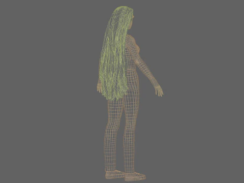 Cute cool woman V42610 3D Model