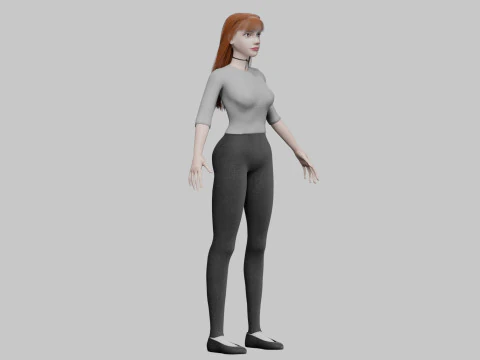 Cute stylized woman V29689 3D Model
