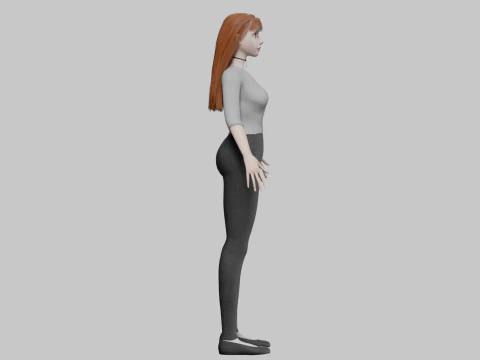 Cute stylized woman V29689 3D Model