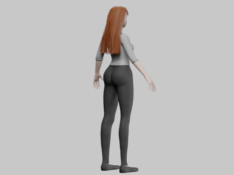 Cute stylized woman V29689 3D Model