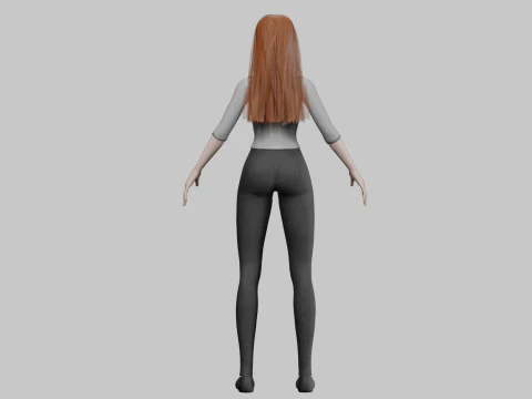 Cute stylized woman V29689 3D Model