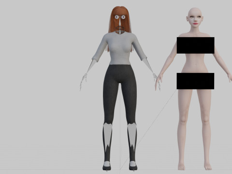 Cute stylized woman V29689 3D मॉडल