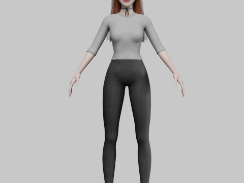 Cute stylized woman V29689 3D मॉडल