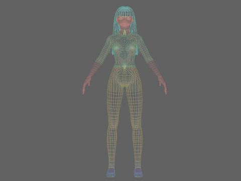 Cute stylized woman V29689 3D मॉडल
