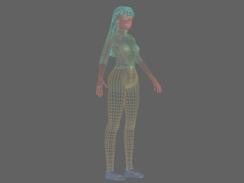 Cute stylized woman V29689 3D मॉडल