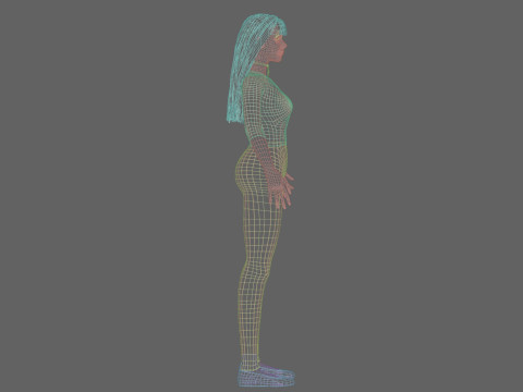 Cute stylized woman V29689 3D मॉडल