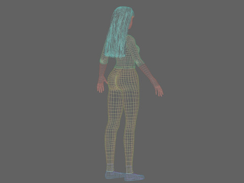Cute stylized woman V29689 3D मॉडल