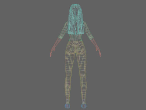 Cute stylized woman V29689 3D मॉडल