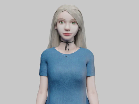 Cute teen woman V31872 3D Model