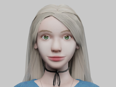 Cute teen woman V31872 3Dモデル